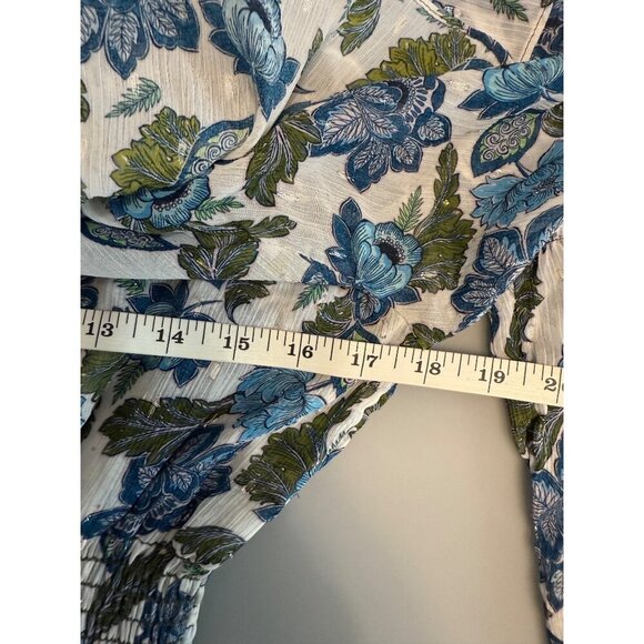 Misa Los Angeles Vola Dress Blue Floral Azulia One-Shoulder‎ Ruffled Size XS - Picture 6 of 10